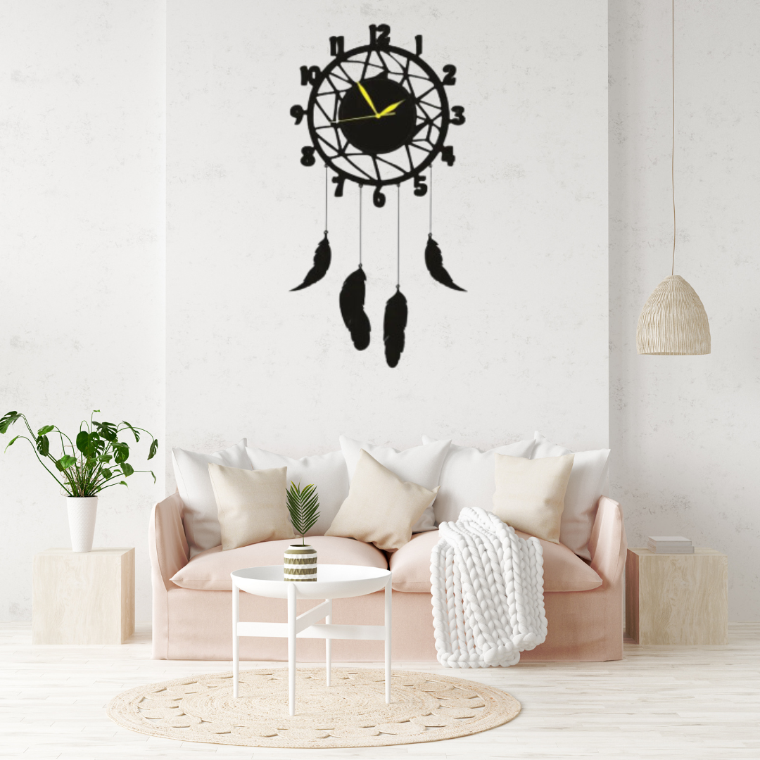 Picture of Hanging wooden wall clock Retro Big wall clock  Home decoration ,office ,Bed room  wall clock ,color - Black ( size - 12 inch ) by Doob Cart Black