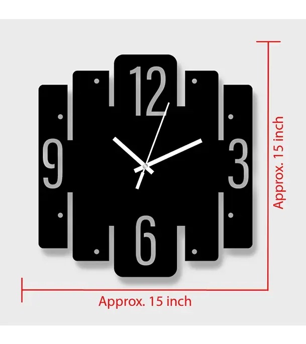 Picture of Decorative Wall Clock For Home Décor Black