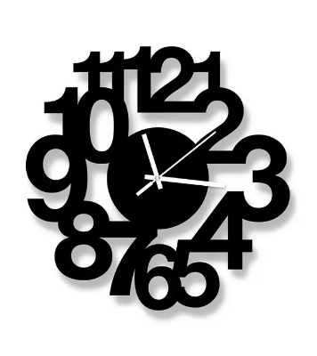 Picture of Decorative Wall Clock For Home Décor Black