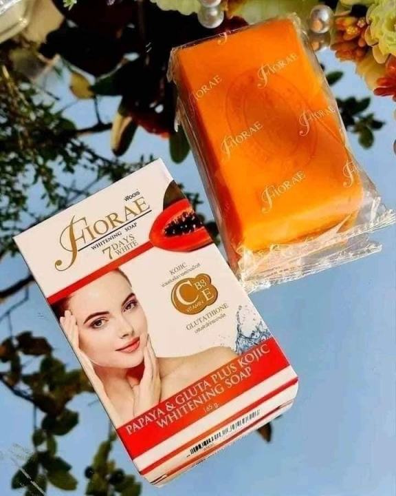 Picture of FIORAE PAPAYA & GLUTA PLUS KOJIC WHITENING SOAP 165g..2pcs