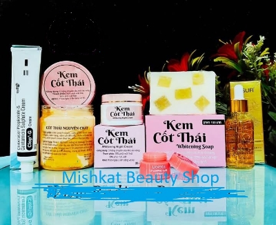 Picture of Kem Cot Full SKin Whitening Combo (All In One Solution Clop-G Cream + Kem Cốt Thái Whitening Cream + Kem Cốt Thái Night Cream + Kem Cốt Thái Soap + Osufi Mini Serum + Laneige Lip Sleeping Mask Berry) Combo 6 pcs