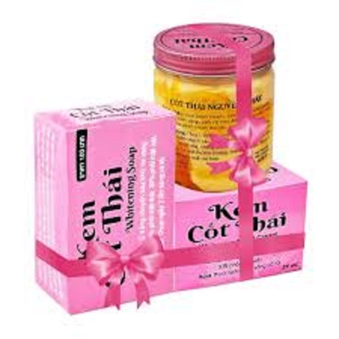 Picture of Kem Cot Full SKin Whitening Combo (All In One Solution Clop-G Cream + Kem Cốt Thái Whitening Cream + Kem Cốt Thái Night Cream + Kem Cốt Thái Soap + Osufi Mini Serum + Laneige Lip Sleeping Mask Berry) Combo 6 pcs