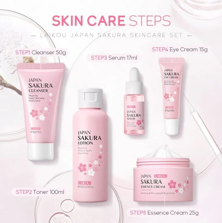 Picture of Japan Sakura Skin Care for Women,Combo 5 Pcs Set
