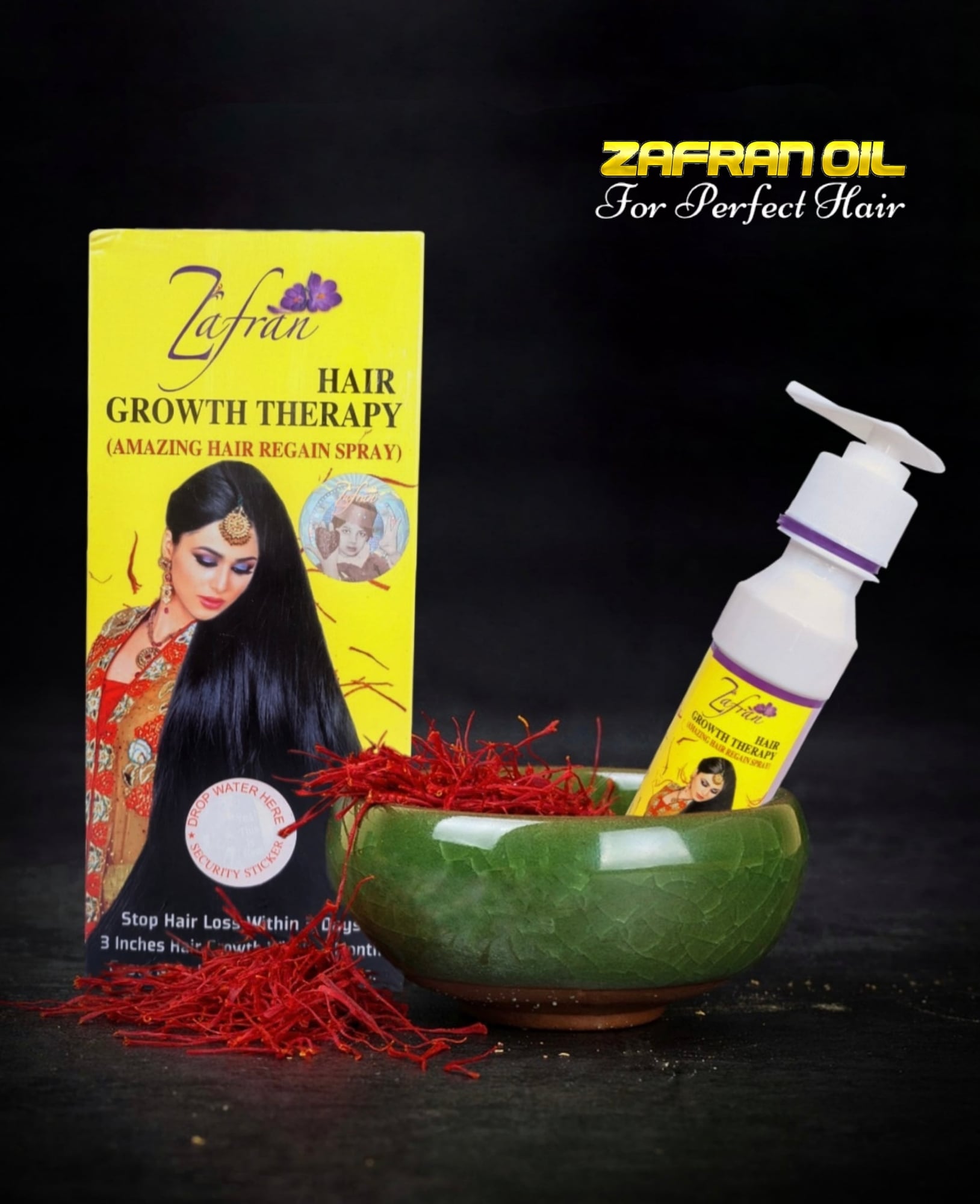 Picture of Zafran Hair Growth Therapy (Amazing Hair Regain Spray) Exclusive. 1pcs