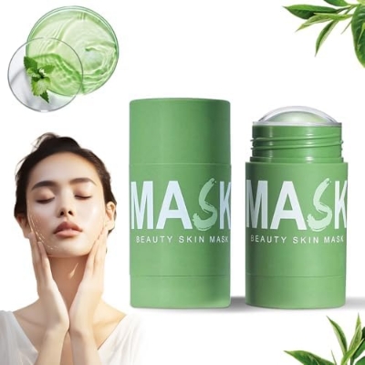 Picture of Green Tea Mask Stick, Green Mask Stick Blackhead Remover and Deep Cleansing Oil Control and Anti-Acne Solid and Fine, Suitable for All Skin Types (Green Tea) 1pcs