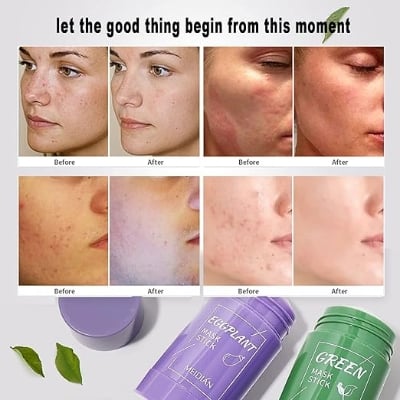 Picture of Green Tea Mask Stick, Green Mask Stick Blackhead Remover and Deep Cleansing Oil Control and Anti-Acne Solid and Fine, Suitable for All Skin Types (Green Tea) 1pcs