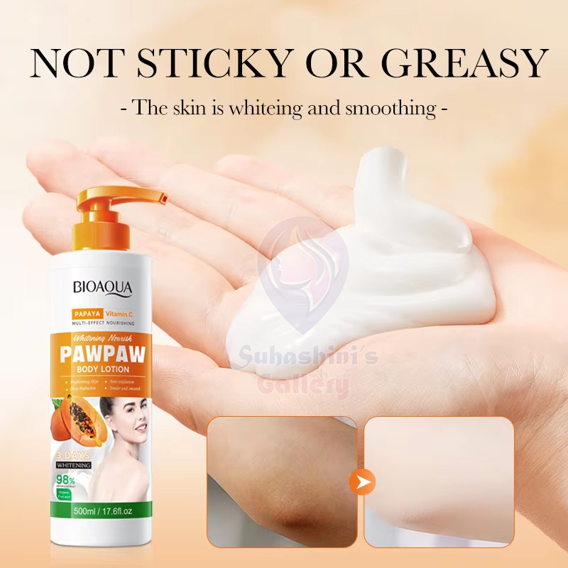 Picture of BIOAQUA Papaya Body Lotion 500 Ml 1 Piece Natural Fruit Extract Moisturizing Skin Care Product