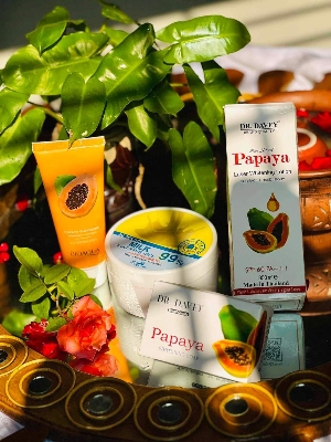 Picture of Papaya Lotion+Soap+Milk Soothin Gel+Facewash  Combo Set 4 pcs