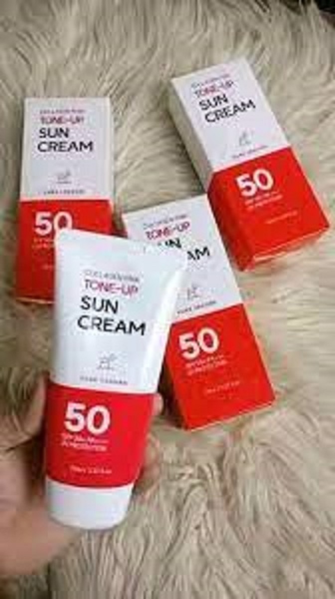 Picture of Pure Ground Collagen Pink Tone-Up Sun Cream 50 SPF 50+ PA+++ UV Protection -70ml