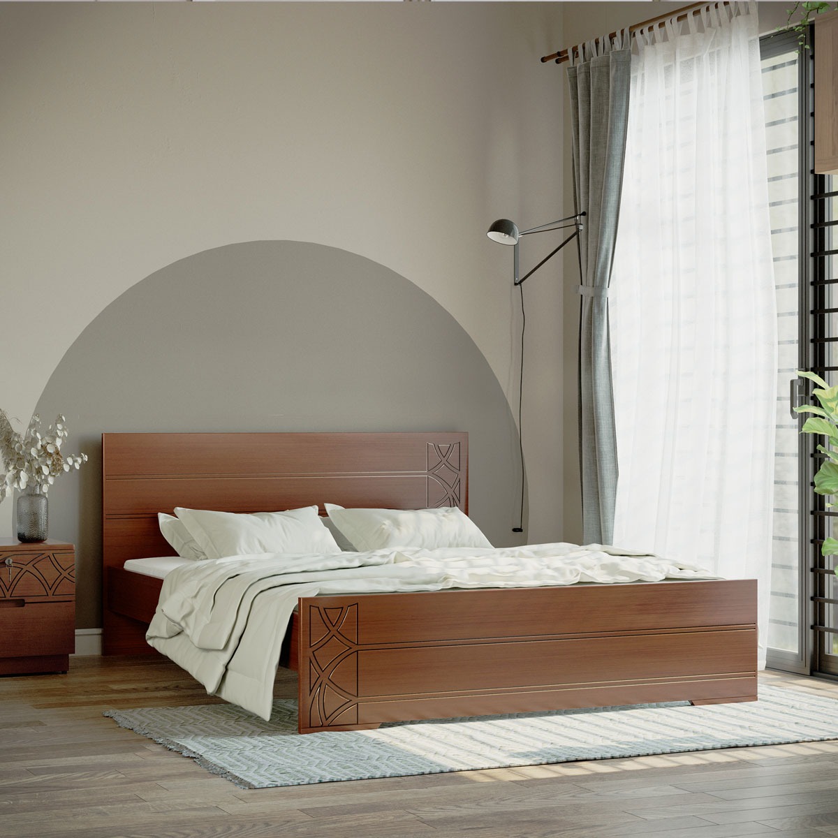 Picture of Regal Roma Wooden Bed BDH-363-3-1-20 (DOUBLE)