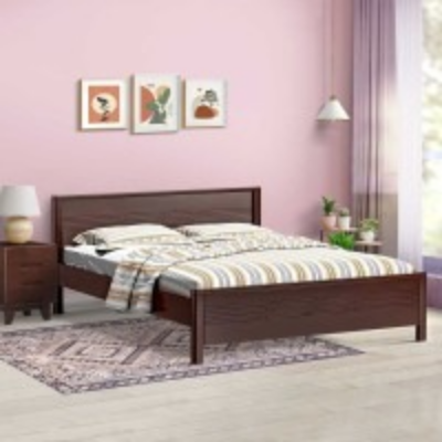 Picture of REGAL Valentina Wooden Bed Antique BDH-354-3-1-20(SEMI DOUBLE)