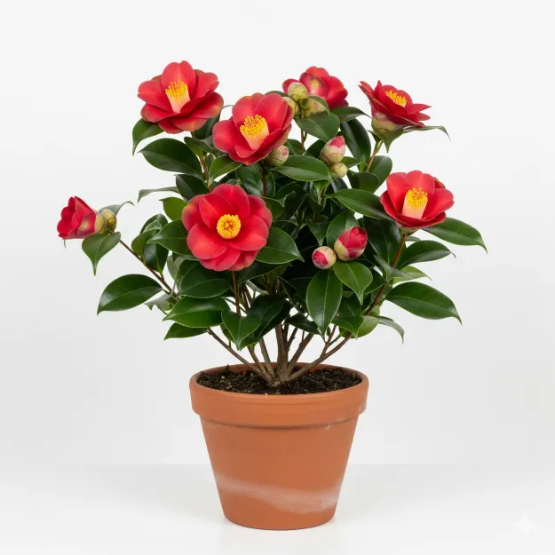 Picture of ভারতীয় লাল রঙের ক্যামেলিয়া ফুলের চারা - Camellia Plant (Indian Red) - অনলাইনে কিনুন