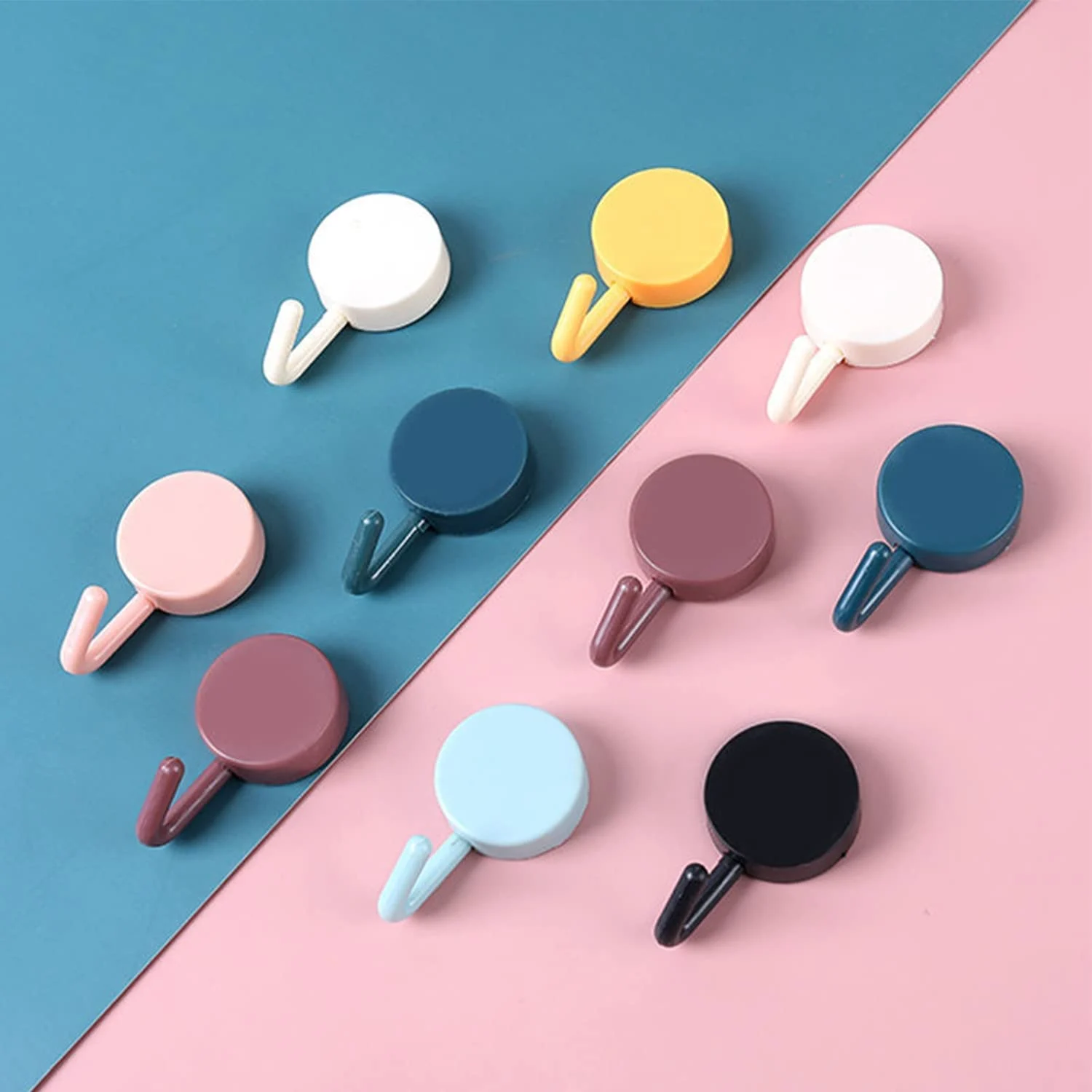 Picture of 20 pcs Wall Hanging Hooks, Punch Free Hook for kitchen, bedroom or any tipe of accessories