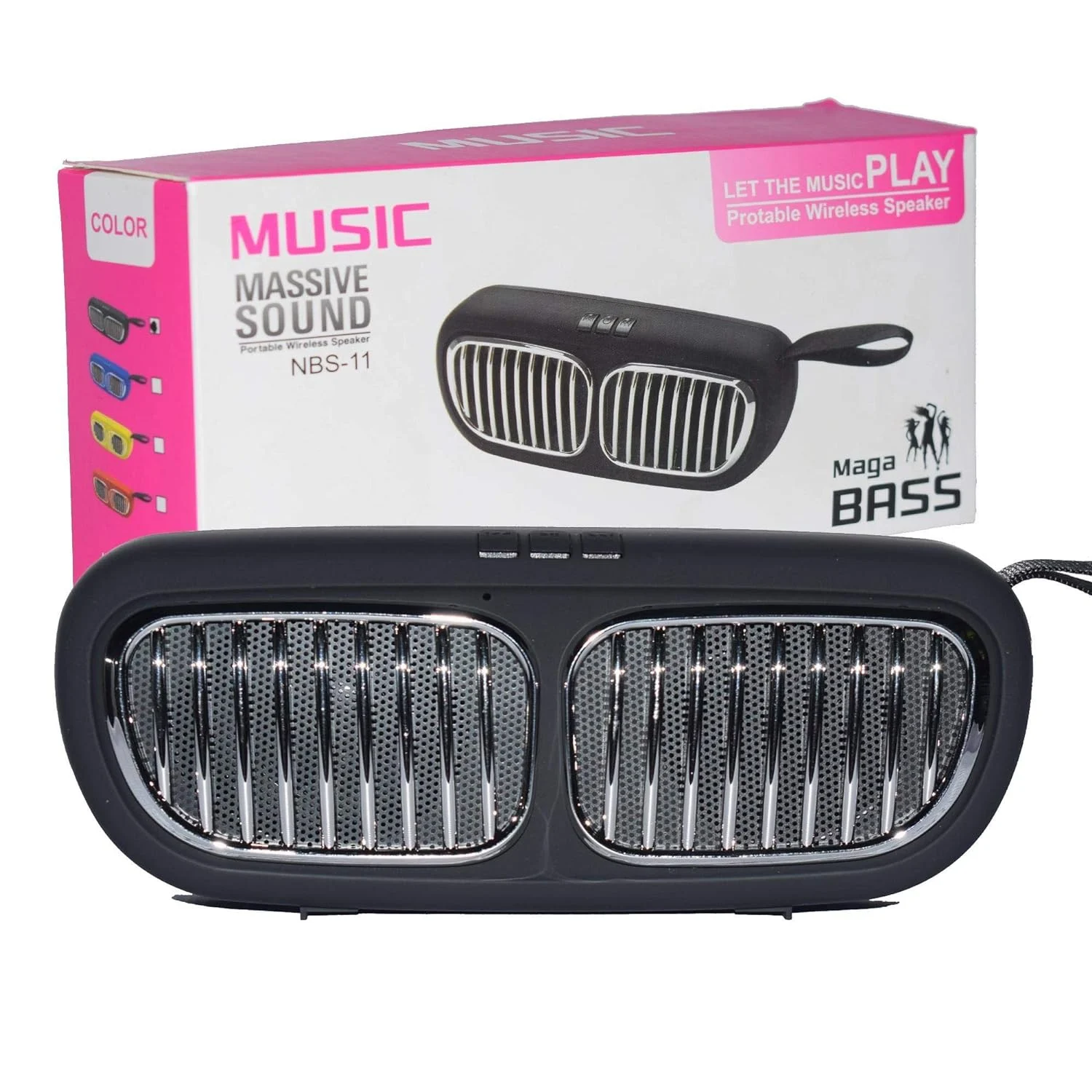 Picture of Portable Wireless Nbs-11 Bluetooth Speaker High Bass and Clear Sound Pendrive Support/Micro SD Card Slot with Built-in Microphone