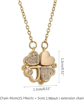 Picture of Love Heart Magnetic Pendant Chain Necklace