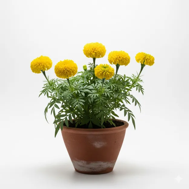 Picture of হলুদ গাঁদা ফুলের চারা - আকর্ষণীয় দামে কিনুন | Yellow Marigold Seedlings