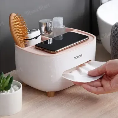 Picture of ECOCO Cute Large Storage Napkin Holder Multi-functional Car Tissue Box Light Luxury Storage Box Desktop