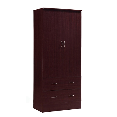 Picture of Modern 2 Door Almirah With  Cloth 2 Storage Drawer & Hanger Storage Cabinet and Cloth storage Shelf for your Sweet Home or Office Use 72x24"