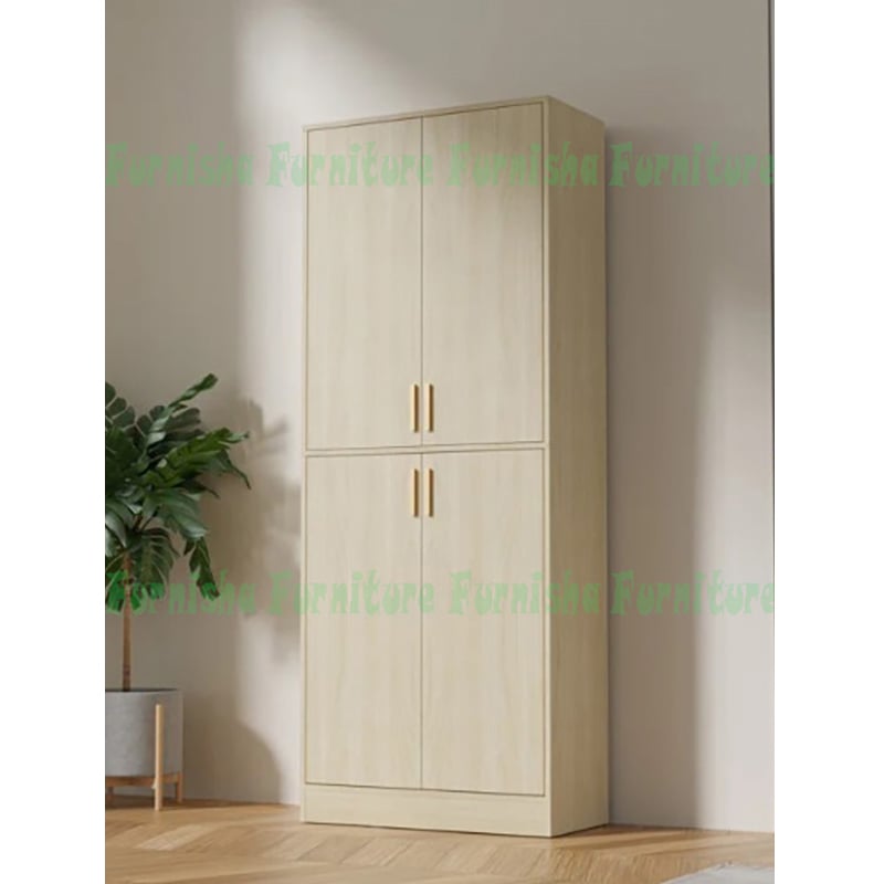 Picture of Tangkula 72 Inches Tall Storage Cabinet Almirah with 4 Door, Freestanding Pantry Cabinet with Shelf & Anti-tilt Design, Modern Utility Storage Organizer for Living Room 72/24''