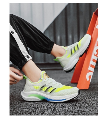 Picture of Shoes for men New Flying Mesh Running mens Shoes Non-slip Wear-Resistant Casual sneaker Platform Sole sneakers for men - White