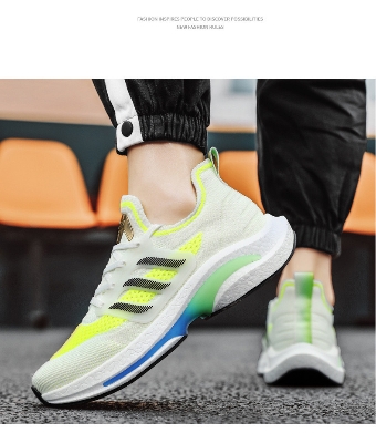 Picture of Shoes for men New Flying Mesh Running mens Shoes Non-slip Wear-Resistant Casual sneaker Platform Sole sneakers for men - White
