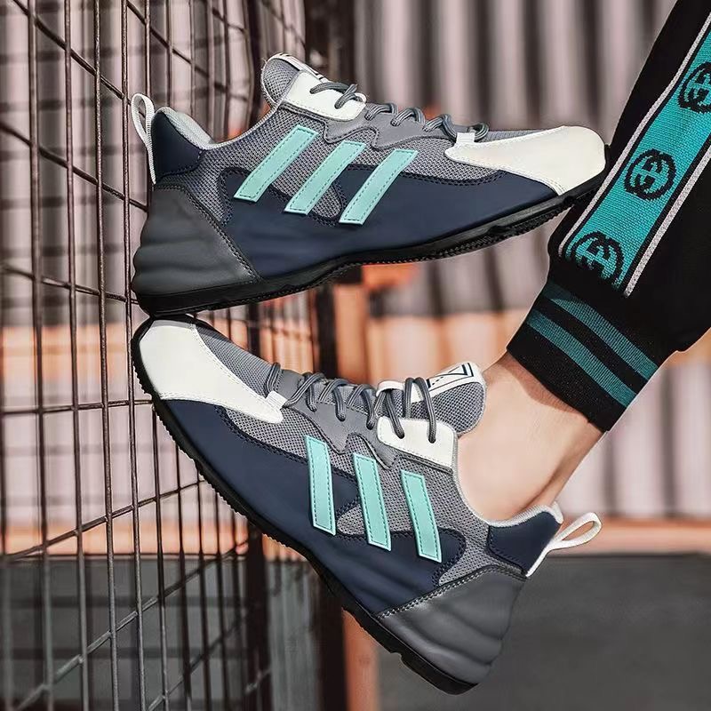 Picture of Shoes for men New Summer Mesh Shoes Breathable and Versatile Casual Shoes Soft Sole Trendy Shoes sneakers for men - Lake Blue