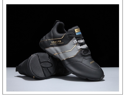 Picture of Men's shoes autumn trendy shoes for men 2024 new men's shoes cool men's casual sneaker comfortable trendy flat sneakers for men - Black