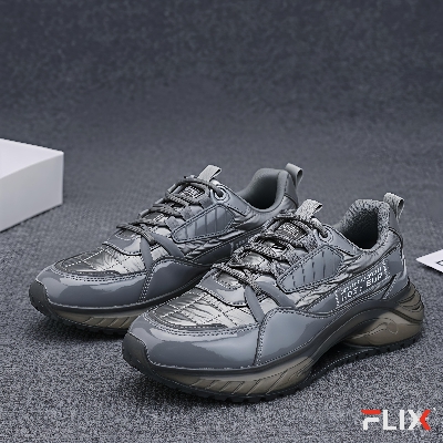 Picture of New Men Casual Low-Cut Sneakers Fashion Slip-On Shoes in Grey - Grey