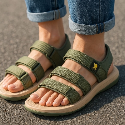 Picture of Flix Footwear Performer Sports Sandal for Men with Excellent Gripping Power - Olive
