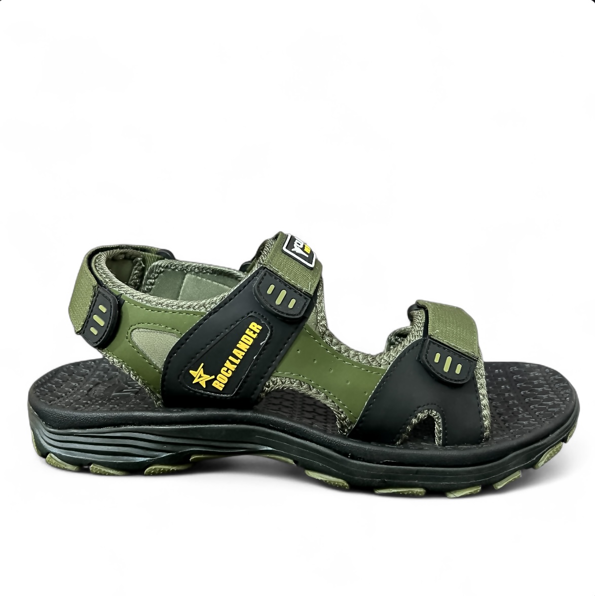 Picture of Men’s Green Outdoor Sandals | ROCKLANDER Comfortable & Durable Sandals for Men | Anti-Slip Stylish Summer Footwear - Green