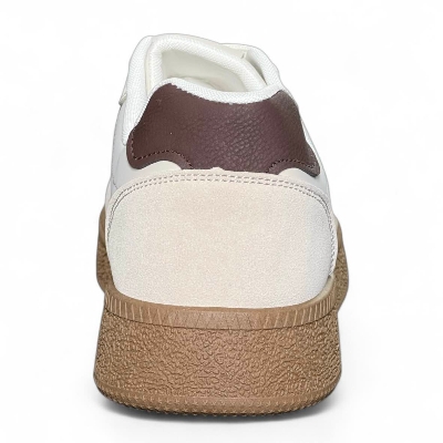 Picture of Premium Street Style Men Casual Sneakers with Round Toe and Low Top Design - Cream