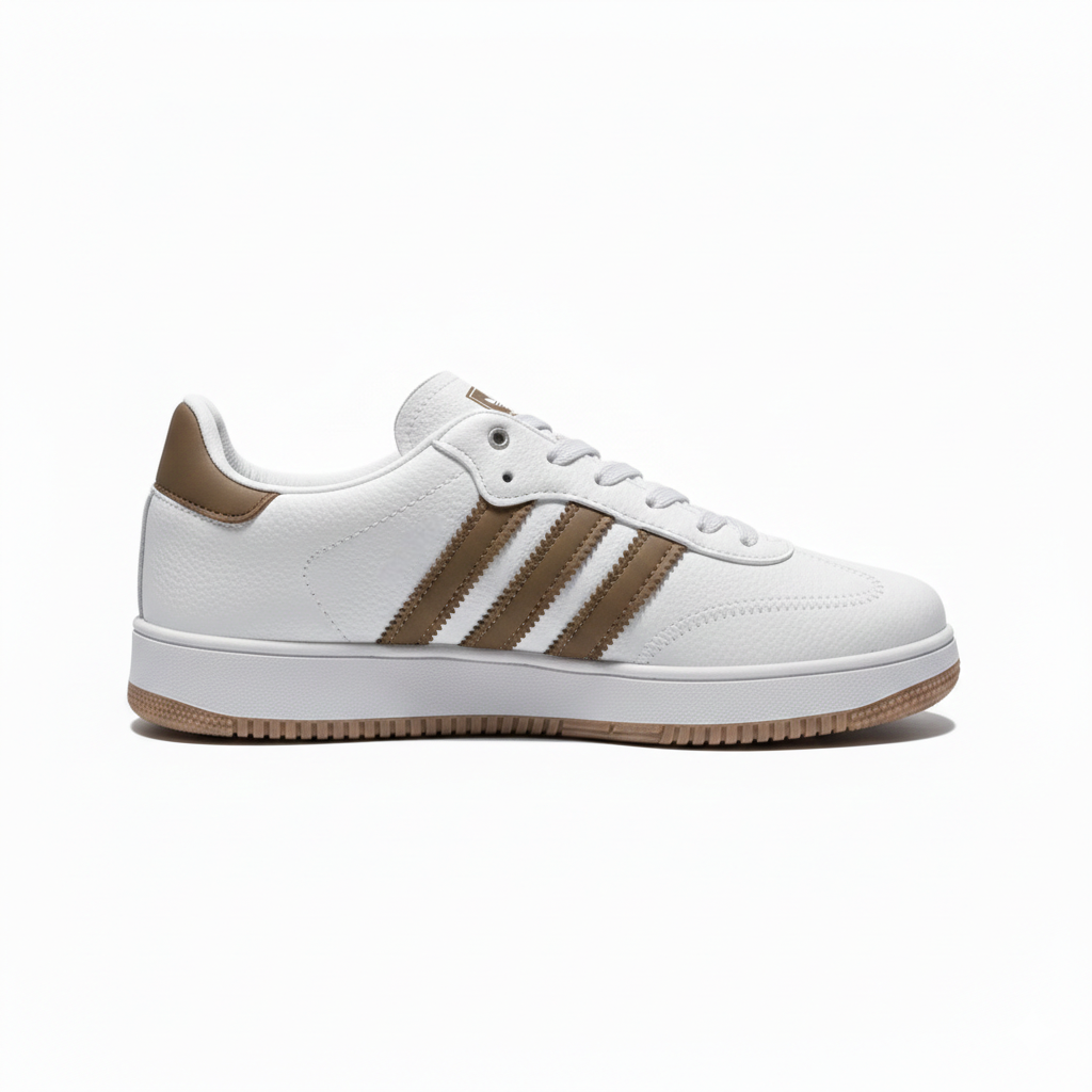 Picture of SAMDA Classic Retro Sneakers for Men – Clean Minimalist Juta - White