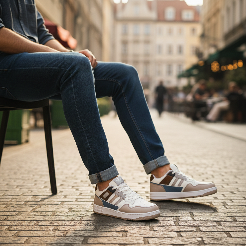 Picture of Luxary Beige Casual Sneakers for Men | Trendy Shoes for Men | Stylish Juta | - Beige