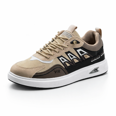 Picture of Premium Beige Black Sneakers for Men | Casual Shoes for Men | Stylish Juta | Comfortable Men Shoes Sneakers - Black