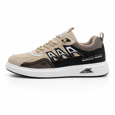 Picture of Premium Beige Black Sneakers for Men | Casual Shoes for Men | Stylish Juta | Comfortable Men Shoes Sneakers - Black