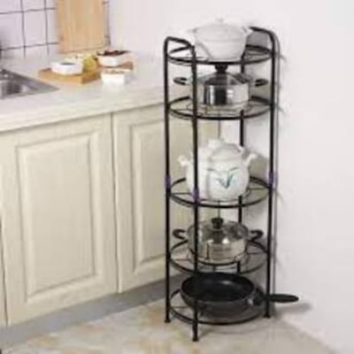 Picture of 5 Layer Kitchen Storage Rack – Heavy Duty Metal & Stainless Steal Pot & Pan Organizer Stand