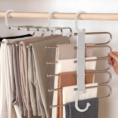 Picture of 5-Layer Multifunctional Pants Hanger – Space-Saving Wardrobe Organizer