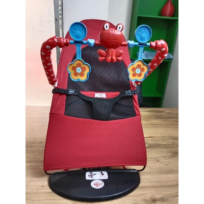 Picture of Foldable Soft Baby Bouncer Chair with Toy Bar – Comfortable Infant Rocker Seat (1–4 Years)