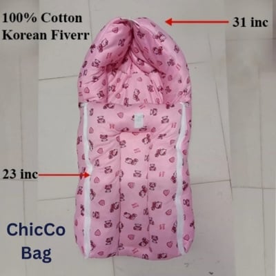 Picture of Baby Sleeping Bag Carry Nest | Soft Cotton Newborn Swaddle Wrap with Pillow