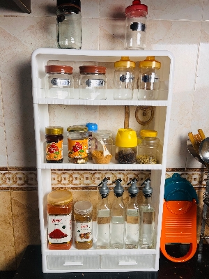 Picture of "Wall-Mounted Multi-Purpose Storage Shelf for Kitchen & Bathroom – Space-Saving Organizer"
