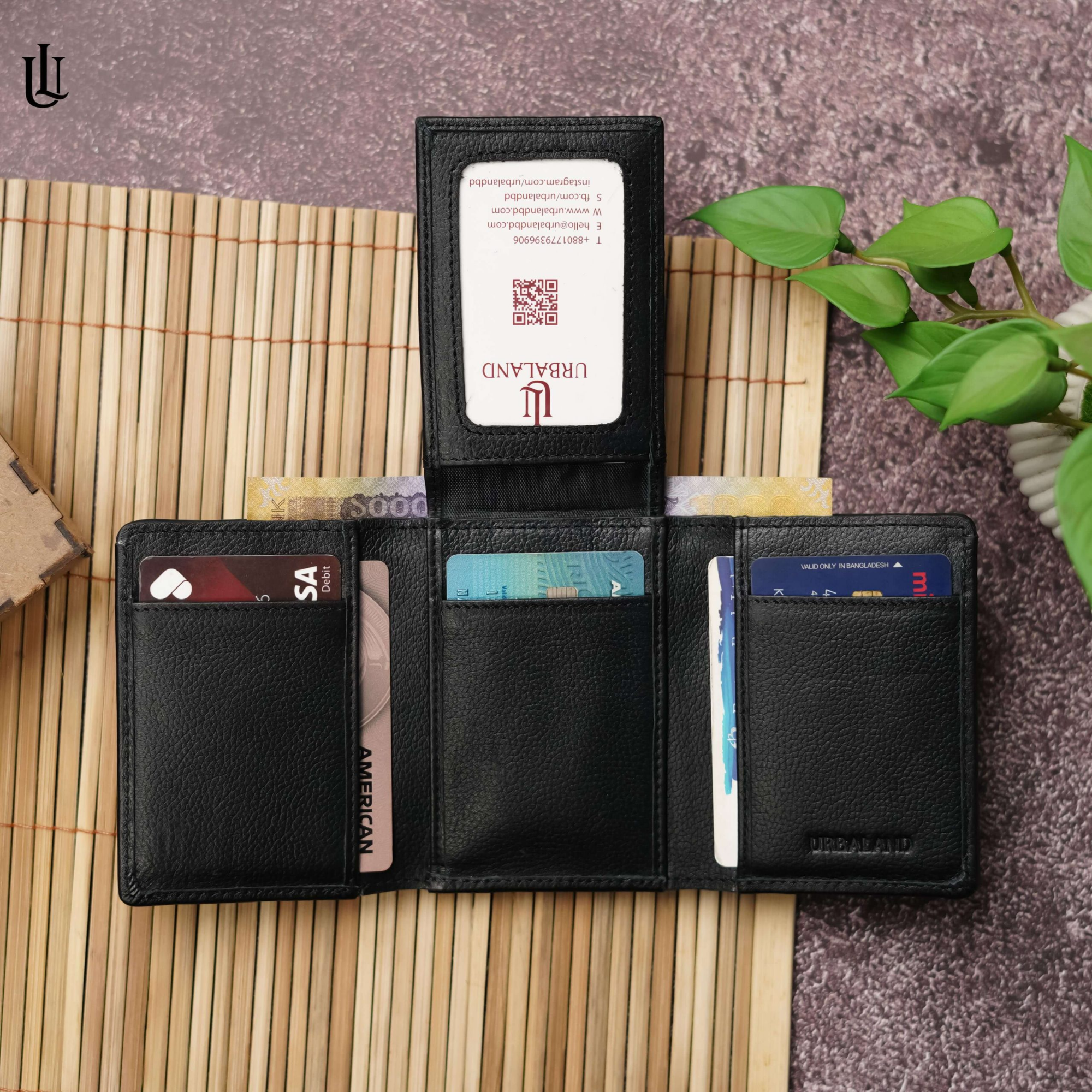 Picture of Edd Trifold Wallet - Black