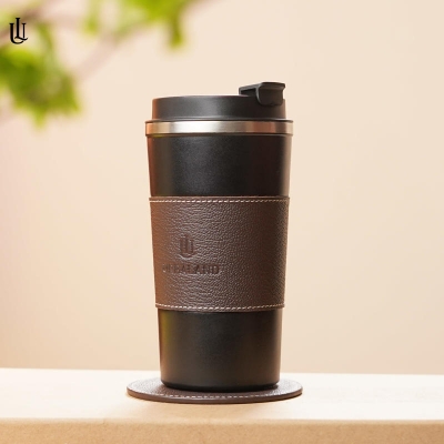 Picture of Urblaland leather Coffee Mug with Coaster