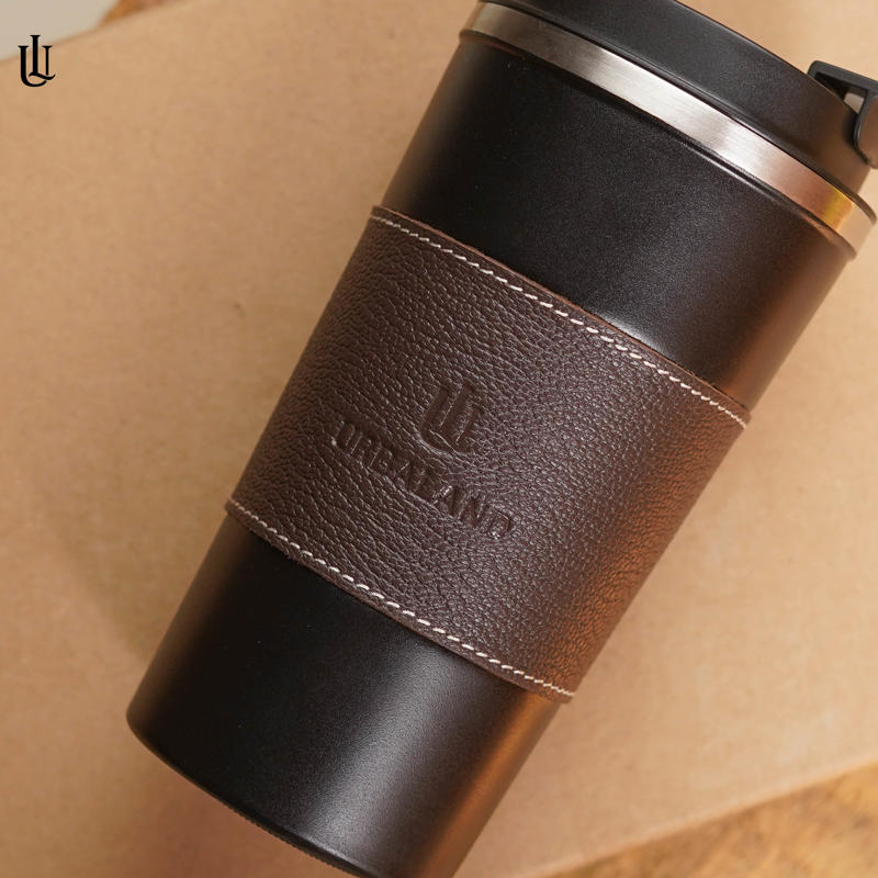 Picture of Urblaland leather Coffee Mug with Coaster