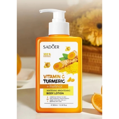 Picture of SADOER Vitamin C Turmeric & Retinol Whitening and Brightening Body Lotion 300 ML
