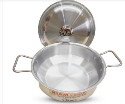 Picture of Kiam Aluminum Wok Pan with Metal Handle – 22 cm