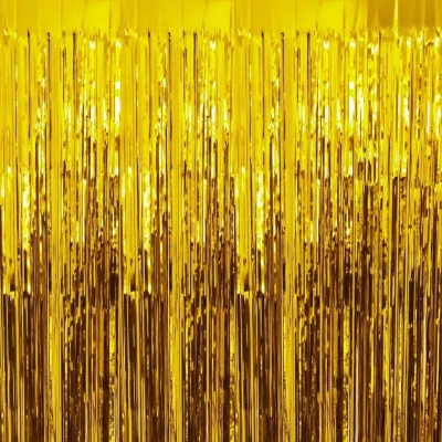 Picture of Foil Metallic Backdrop Curtains For Background Decoration - Multicolor