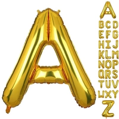 Picture of Alphabet Foil Balloon for Customize Name - Gold