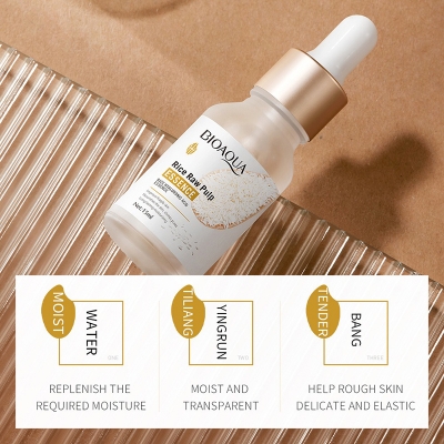 Picture of BIOAQUA Rice Raw Pulp Essence White Rice Hyaluronic Acid Essence Serum 15ml -Rice Serum