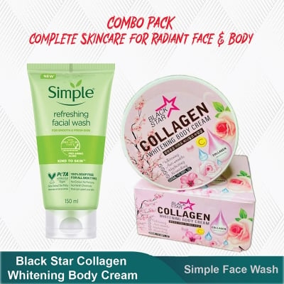Picture of Simple X Black Star Combo [Facewash & Body Cream]