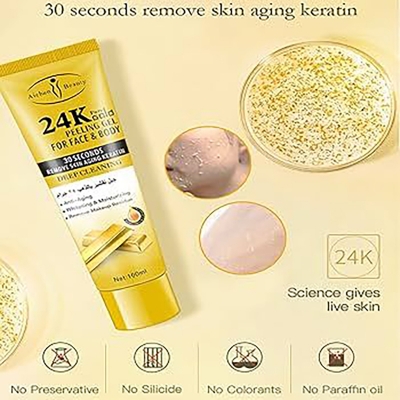 Picture of Aichun beauty 24k pure gold peeling gel for face & body 100 ML,1pcs